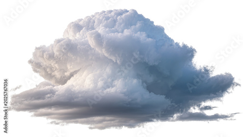 Tableau sur toile Fluffy cumulus cloud formation, isolated on transparent background