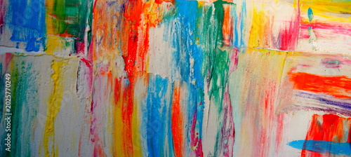 colorful paint brush strokes	