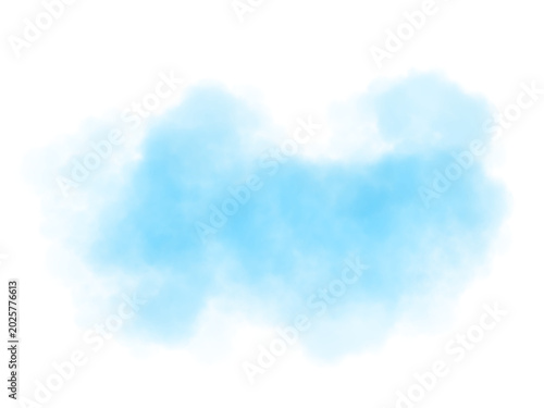 Blue Smoke Cloud Isolated on Transparent Background PNG