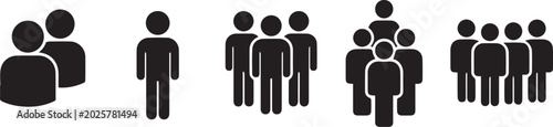 Foto People group icon set