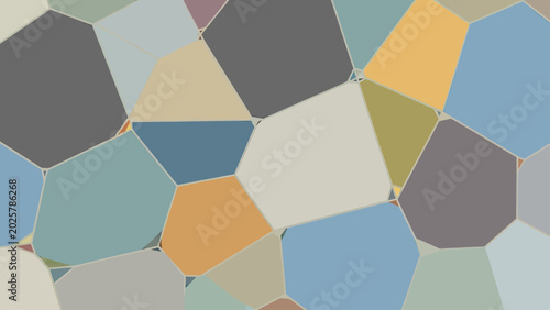 Foto A fragmented mosaic of muted colors and geometric shapes, creating an abstract p
