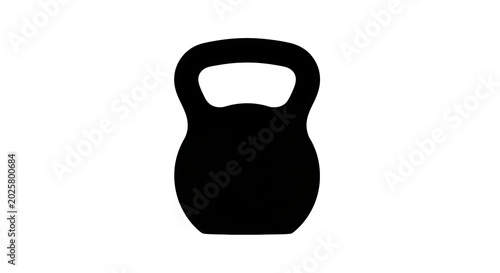 Black kettlebell weight for fitness training