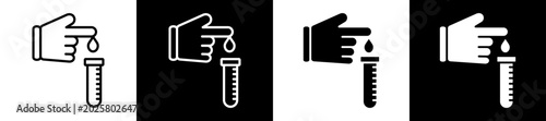 Tableau sur toile Blood Icon Black And White Vector Illustration.