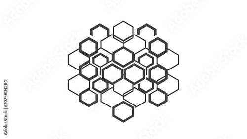 Foto Geometric honeycomb pattern composed of interlocking hexagons