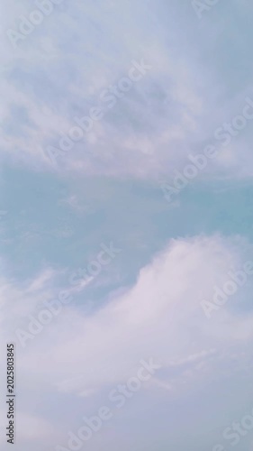 Time lapse white clouds blue sky