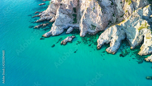 Fotografija Breathtaking summer aerial panorama of Calabria's Capo Vaticano coastline, showc