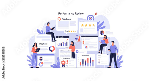 Corporate Employee Performance Review and Professional Evaluation Concept.