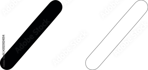 Foto Nail file icon, symbol of manicure, pedicure, emery board, hand care and nail master tools, vector icon in two styles: glyph and outline