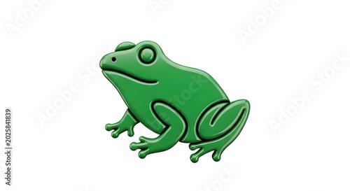 Cartoon Green Frog Illustration for Nature and Wildlife Themes.