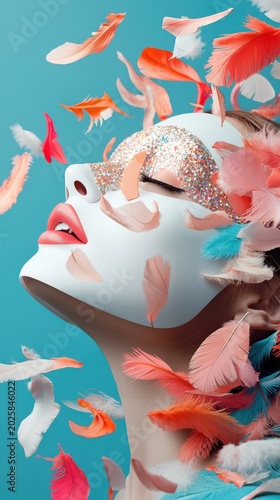 woman, face, 