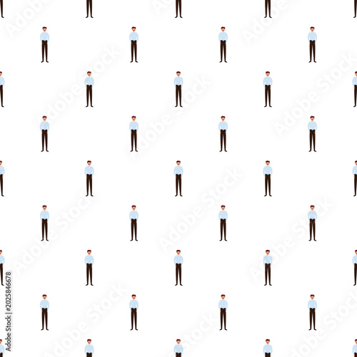 Tableau sur toile Repeating business men pattern representing uniformity and workforce