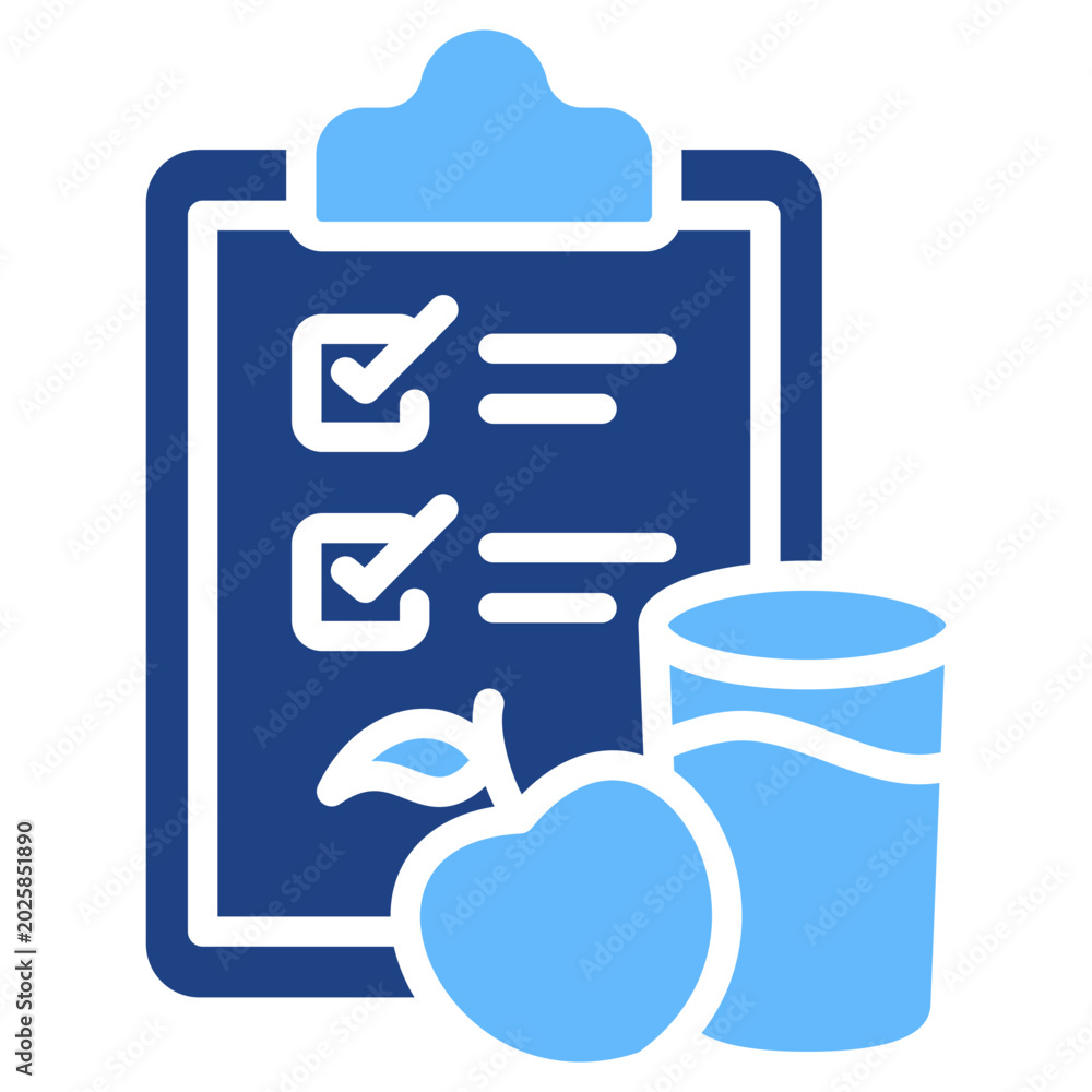 Obraz premium Diet Plan glyph color icon