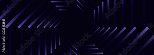Fotografía Abstract dark purple background with futuristic glowing swirling lines decoration
