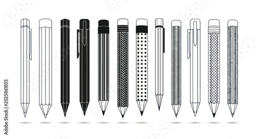 Tableau sur toile Pencil Collection Icon Set