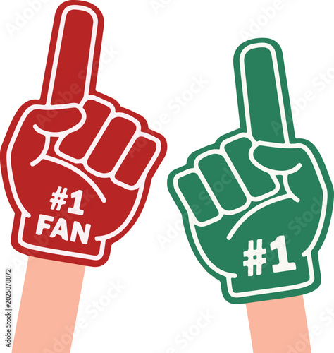 Foam finger number one fan.