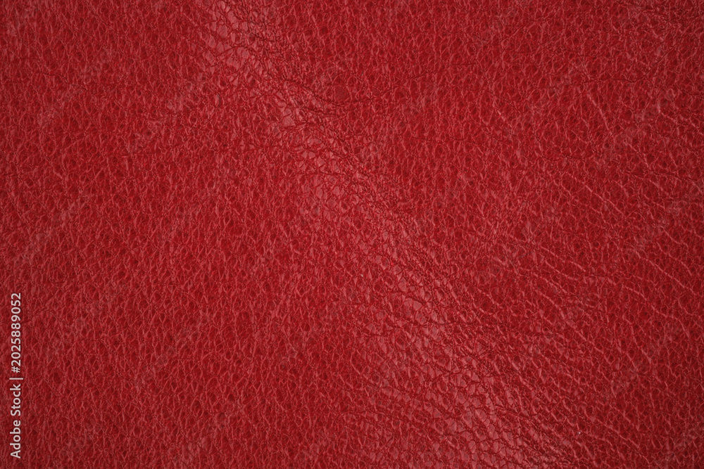 Fototapeta premium Red leather texture with a natural grain