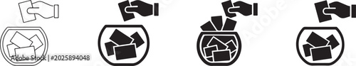Fotografie Raffle Ticket Icon for Prize Giveaway, Lottery Draw and Random Winner Selection