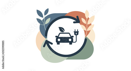 Electric Car Charging Station Symbol.