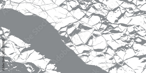 Foto Abstract cracked grunge surface texture with distorted shadow overlay vector ill