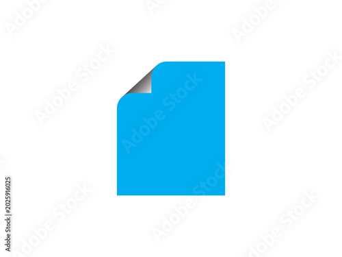 Abstract blue page curl