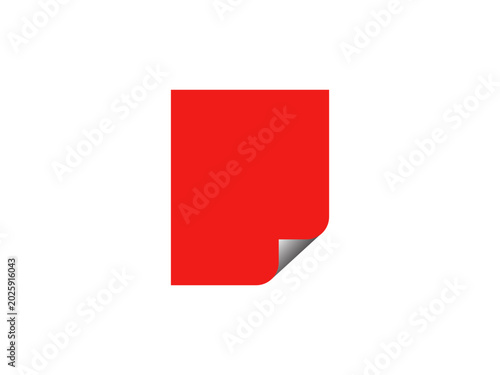 Abstract red page curl design