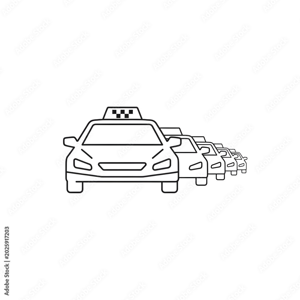 Obraz premium taxi car vector illustration