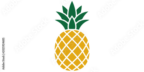 Foto A vibrant pineapple illustration showcases the fruit prominently.