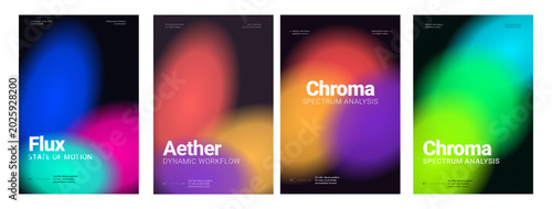 Foto Vibrant Gradient Abstract Posters Collection, Flux Aether Chroma Spectrum Analys