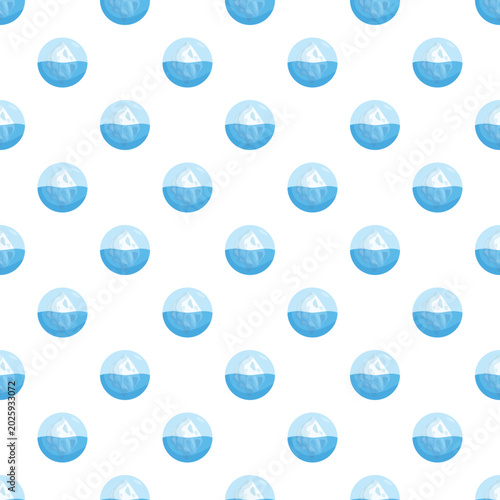 Quadro em tela Iceberg pattern depicting melting ice and environmental issue