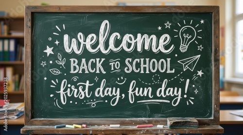 Welcome Back to School Chalkboard