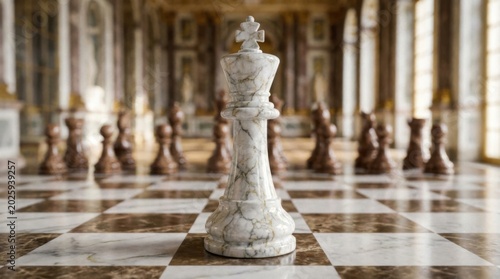 Elegant Chess King on Luxury Board