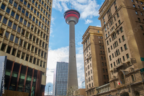 Calgary Tower is a free standing observation tower in the downtown Calgary, Albert AB, Canada. 