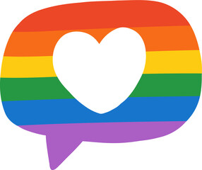 LGBT Pride Rainbow Heart
