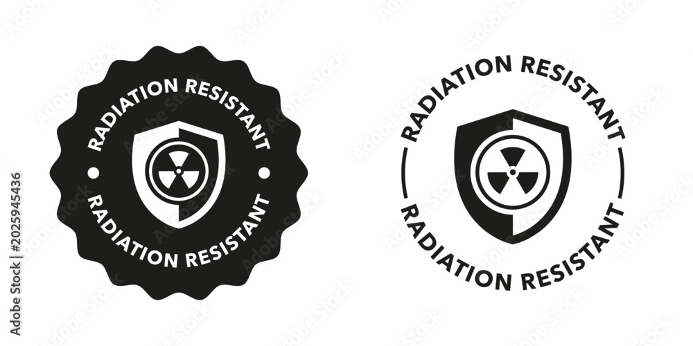 Obraz premium Radiation resistant sign for protective clothes or material.