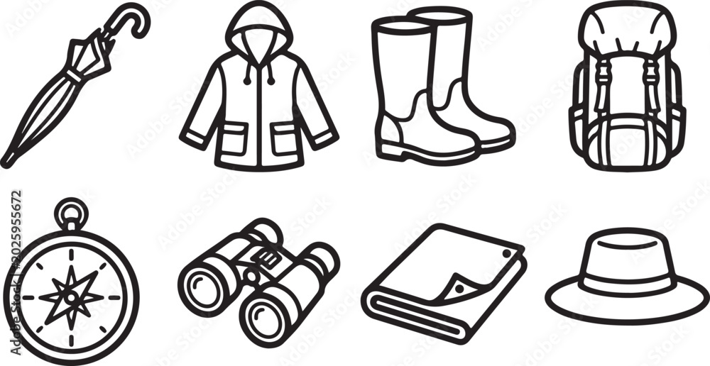Obraz premium Collection of eight black scissors vector icons isolated Vector