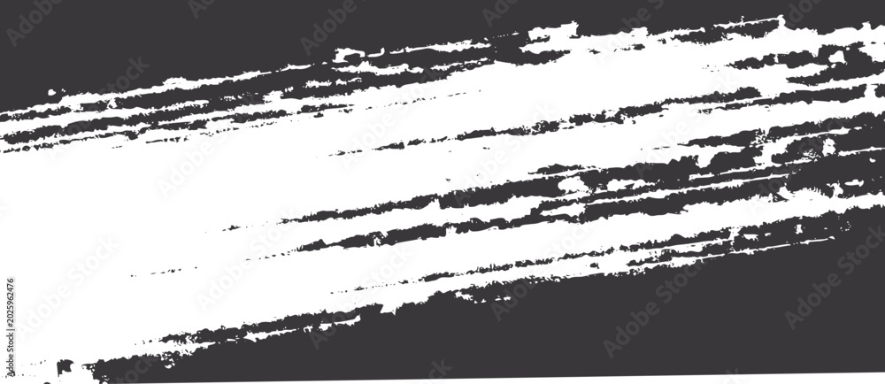 Fototapeta premium Diagonal white grunge brush stroke texture on dark gray background