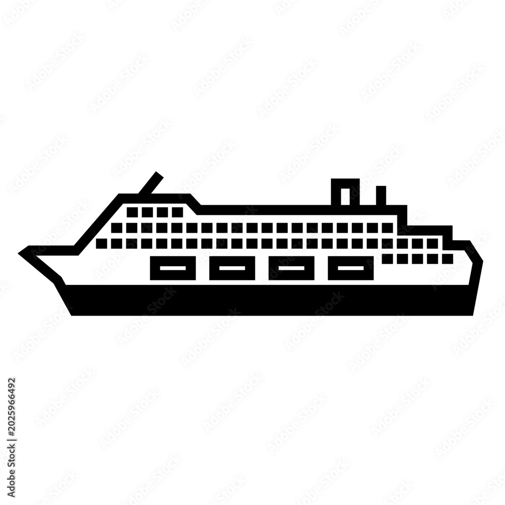 Naklejka premium Passenger ship