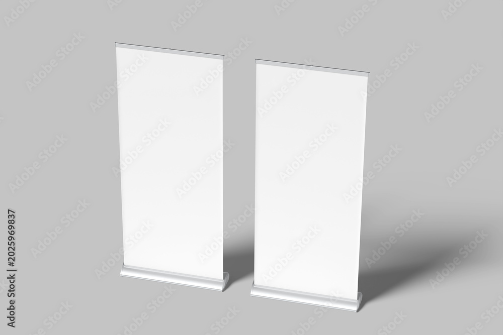 Naklejka premium Rollup Banner Blank Mockup
