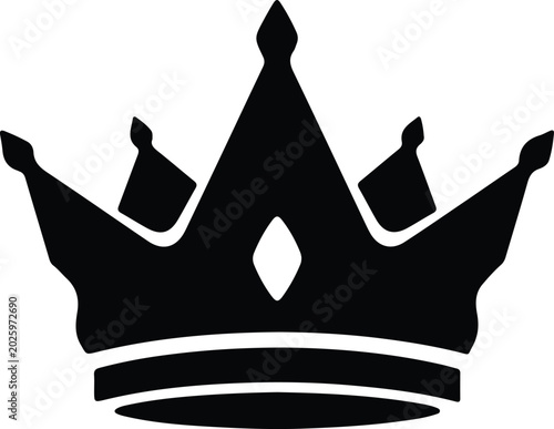 Foto Silhouette vector crown icon royal symbol regal emblem design