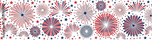 Patriotic firework border design