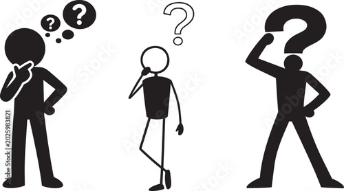 Cuadro en lienzo Question mark themed thinking graphics for analytical and problem solving concep