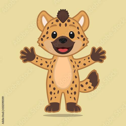 Vector image of a hyena