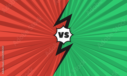Vector red and green background in comic book style
