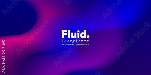 Fotografie Abstract futuristic background with glowing liquid wave and neon purple gradient swirl