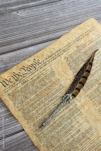 Quadro su tela Declaration of Independence  American History Freedom Democracy and Patriotic Do