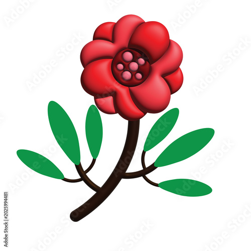 red rose isolated 