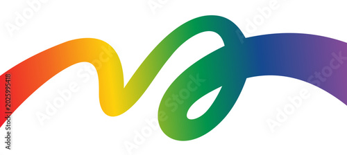 Obraz na płótnie Pride Month abstract banner template, 
Rainbow flag color gradient background 
w