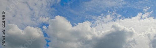 Anamorphic timelapse: clouds on sky in springtime