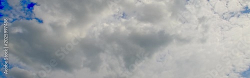 Anamorphic timelapse: clouds on sky in springtime