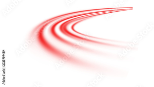 Slika na platnu Red abstract light streaks moving quickly as cut out PNG